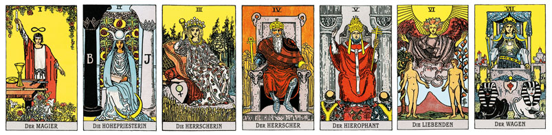 Diverse Tarotkarten Trümpfe